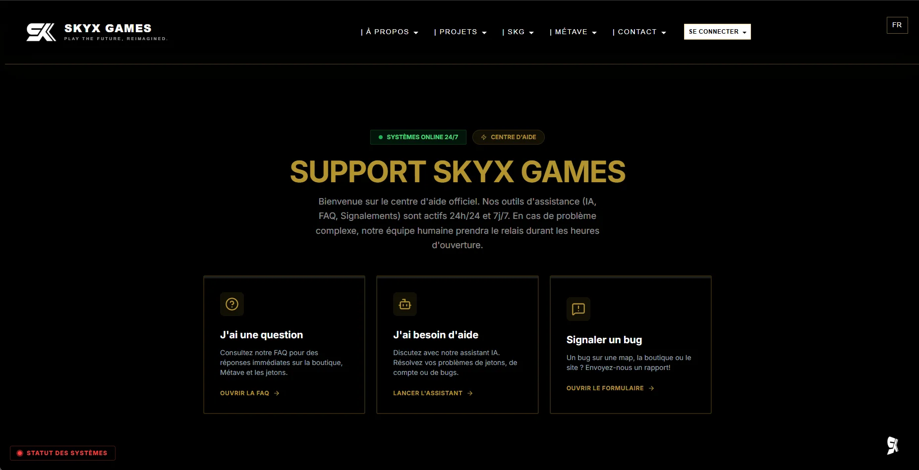 Aperçu Support Client